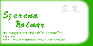 szerena molnar business card